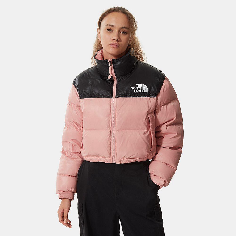 The North Face Μικρός Γυναικεια Μπουφάν Nuptse - Ροζ (ZFON48257)